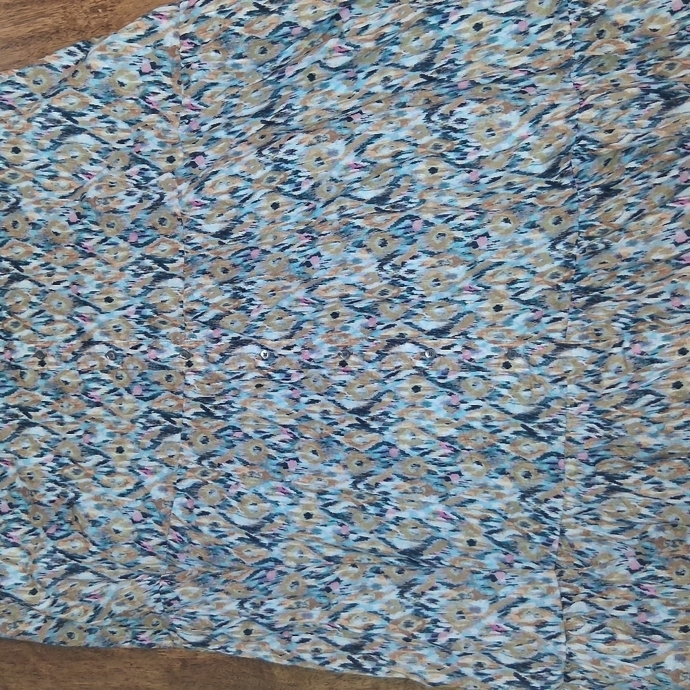 NWT NIC + ZOE Up Beat I Cat Teired Maxi Skirt  Colorful Boho 3X - Picture 8 of 9